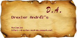Drexler András névjegykártya